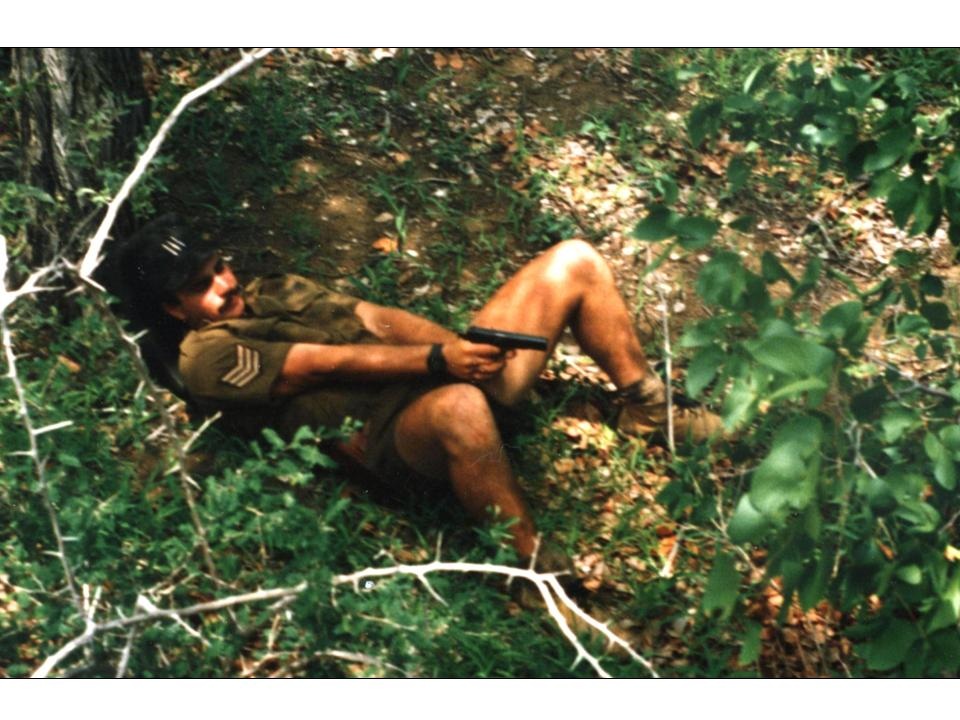 Johan Raath during Special Forces Training Wing field training