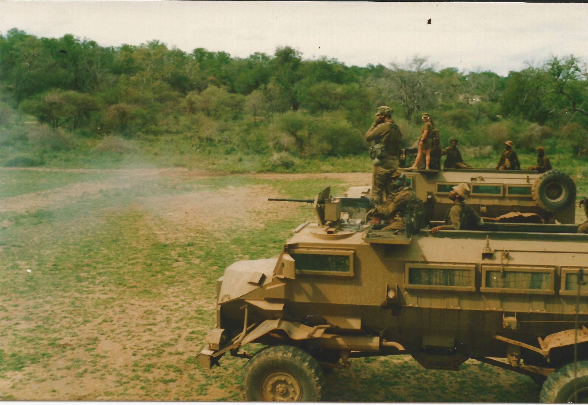 Special Forces Training Wing personnel with an armoured vehicle
