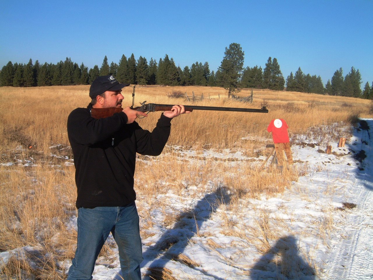 Johan Raath firing a Sharps 45-90 rifle in the United States