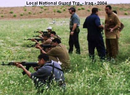 Johan Raath training local national guards in Iraq